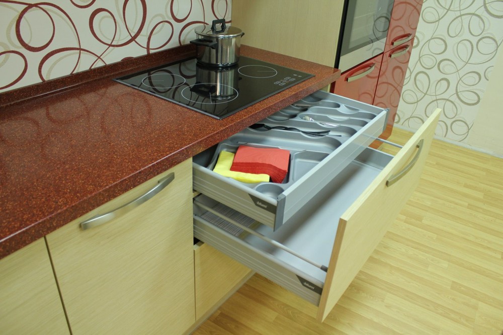 Акриловые кухни-Кухня из пластика «Модель 129»-фото8