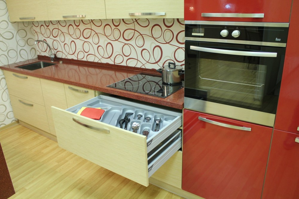 Акриловые кухни-Кухня из пластика «Модель 129»-фото9